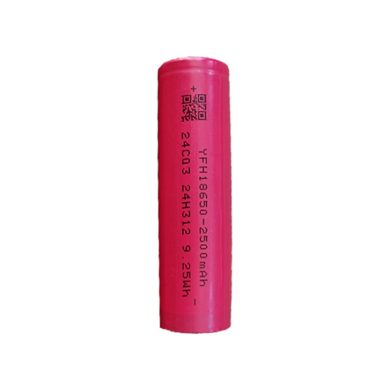Célula YFH 18650‑2500 mAh, descarga 10C (25 A)
