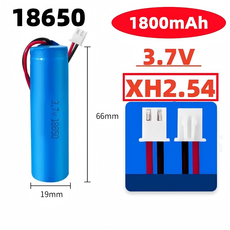 4 pzs 18650 3.7V 1800mAh, con conector XH2.54 y placa PCB