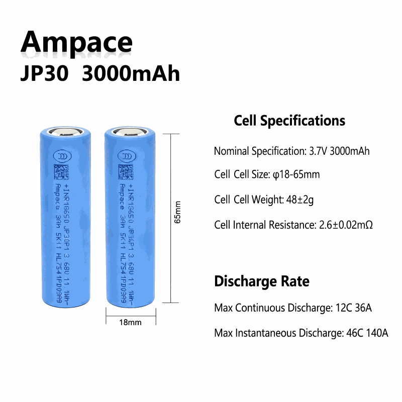 Ampace 18650 3000mAh